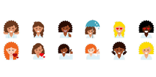Finalmente delle Emoticon con i capelli ricci